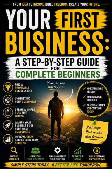 Your first business: A Step-By-Step Guide For Complete Beginners
