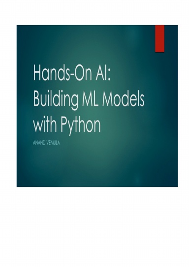 Hands-On AI: Building ML Models with Python