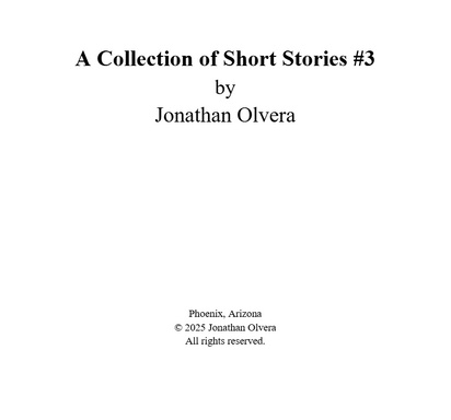 A Collection of Short Stories #3