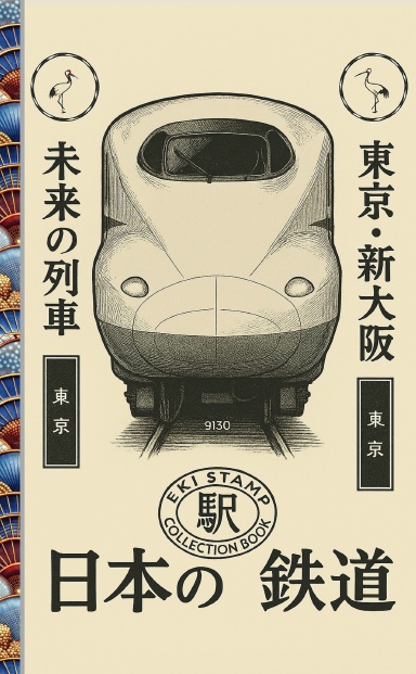 Japanese EKI Stamp Collection Book - SILVER TRAIN
