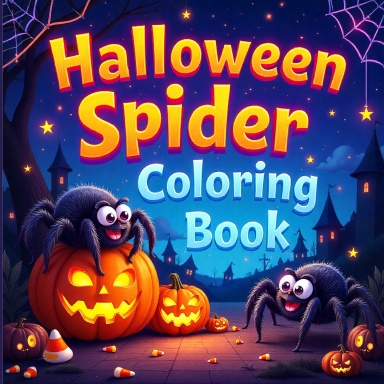 Halloween Spider Coloring Book
