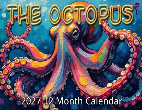 2027 OCTOPUS 12 MONTH CALENDAR