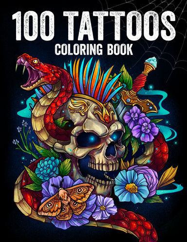 100 Tattoos Coloring Book