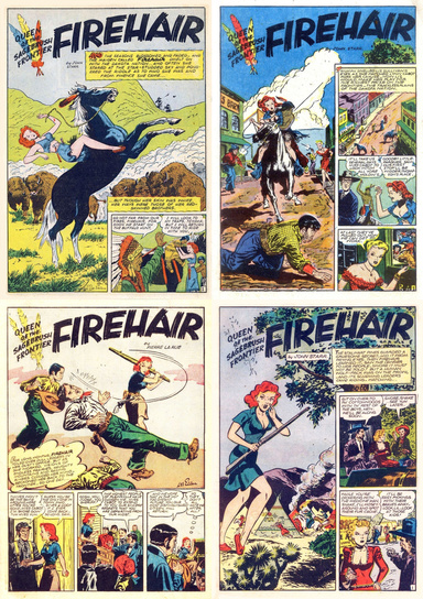 Firehair comics collection vol 1. Golden age comics archive collection. 150 pages of Firehair comic stories from Rangers Comics, Fiction House.