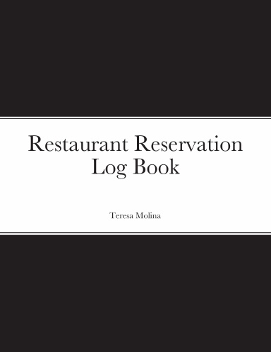 Restaurant Reservation Log Book