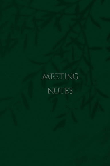 Meeting Notes | Meetings Notebook | Meeting Logbook | Note Taking Book for Work | Secretary Notebook
