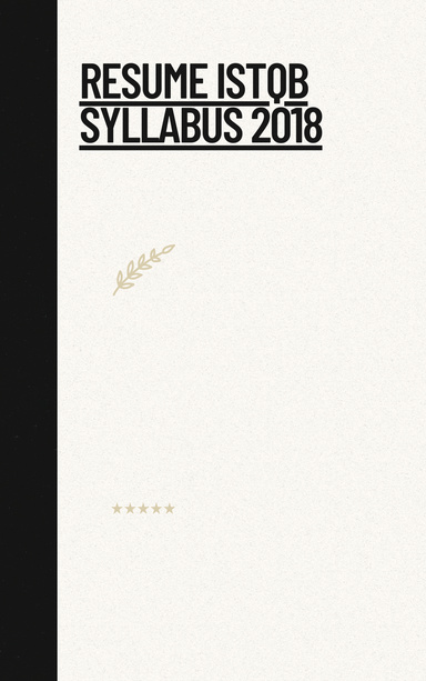 Resume Syllabus  ISTQB