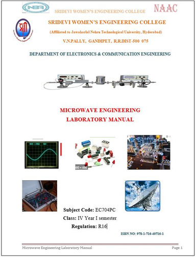 Image of Author Microwave engineering lab manual