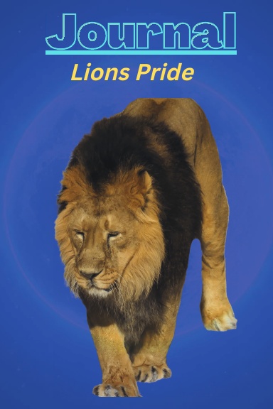 lions pride journal series 1 with a cobalt blue background