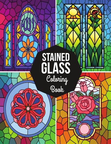 Stained glass coloring book