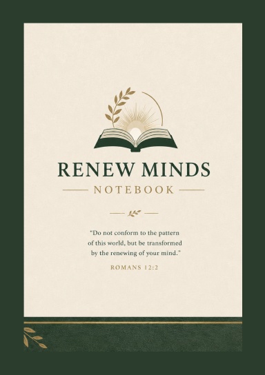 Renew Minds Notebook | A5 Lined Christian Reflection Notebook | 100+ Pages | Bible Study, Prayer & Notes