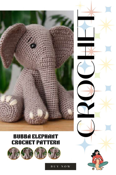 Bubba the Elephant: Adorable Amigurumi Crochet Pattern