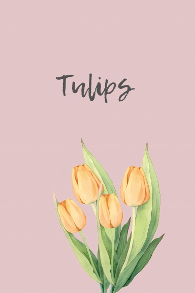 Tulips Dot Grid Notebook