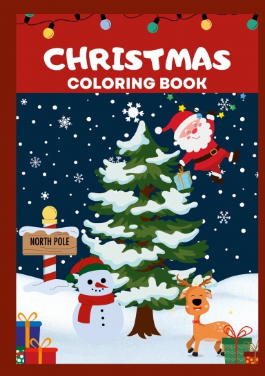 Christmas Colourful Illustrated English Colouring Book