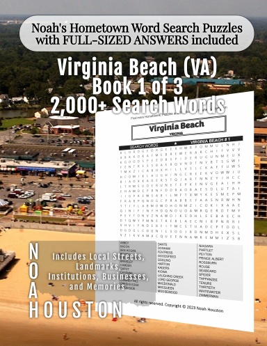 Noah’s Hometown Word Search Puzzles with FULL-SIZED ANSWERS included Virginia Beach (VA), Book 1 of 3