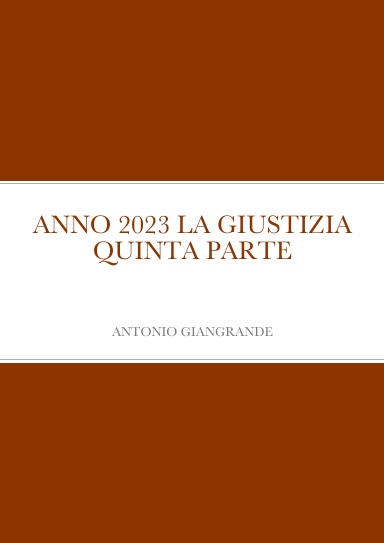 ANNO 2023 LA GIUSTIZIA QUINTA PARTE