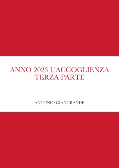 ANNO 2023 L'ACCOGLIENZA TERZA PARTE