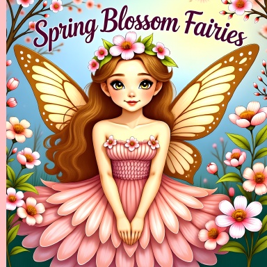 Spring Blossom Fairies Coloring Book