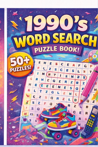 1990's Word Search Puzzle Book