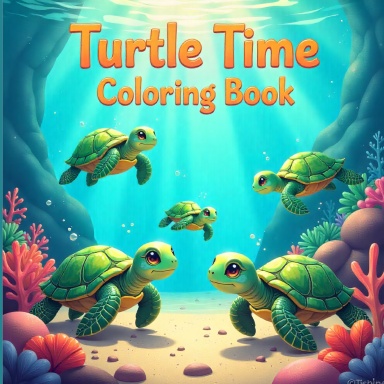 Turtle Time Coloring Book