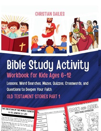Bible Study activity Workbook for Kids Ages 6-12