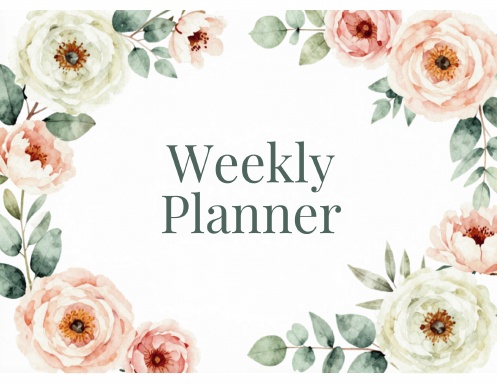 Floral Weekly Undated Planner