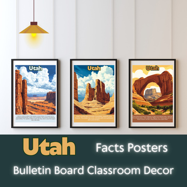 Utah Posters with Fun Facts