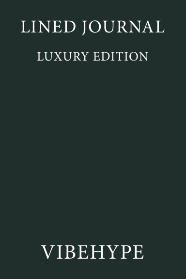 VIBEHYPE Lined Journal — Luxury Edition