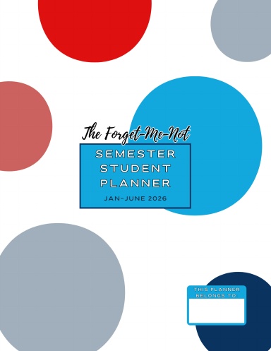 The Forget-Me-Not Student Planner Circles Design