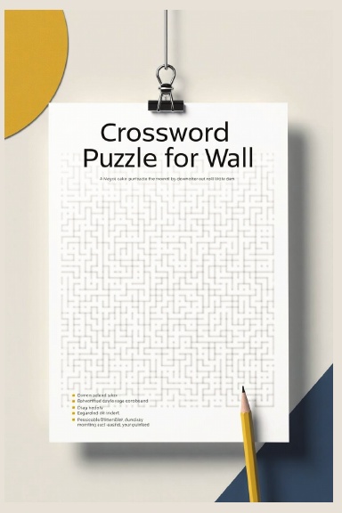 Crossword Puzzle for Wall