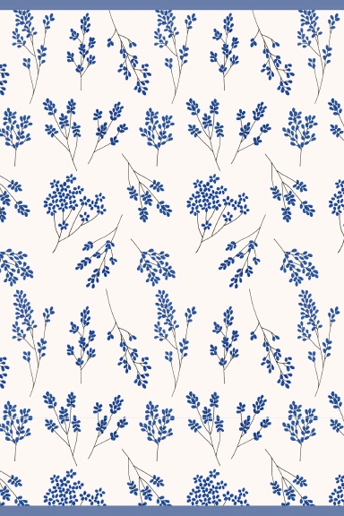Blue Flowers Lined Journal
