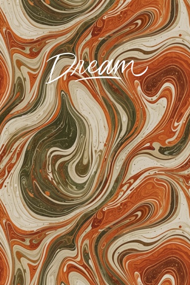 Green Tan Orange Dream Journal