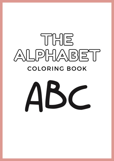 Pink-White Simple Alphabet Coloring Book