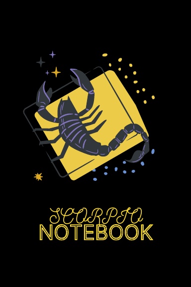 Scorpio Zodiac Notebook – 6x9 Journal with Celestial Design