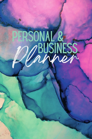 Personal & Business Planner - A5 - English - greenbluepink float