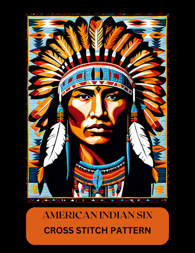 AMERICAN INDIAN SIX CROSS STITCH PATTERN