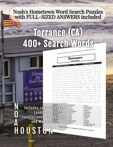 Noah’s Hometown Word Search Puzzles with FULL-SIZED ANSWERS included Torrance (CA)