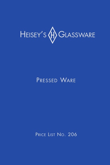 Heisey Pressed Ware Price List No. 206