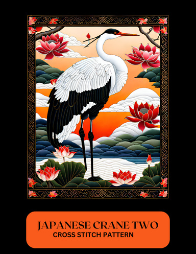 JAPANESE CRANE TWO CROSS STITCH PATTERN