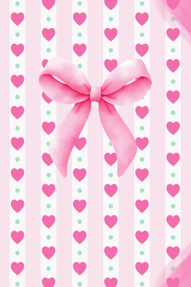 Hearts and Bow Pink Journal