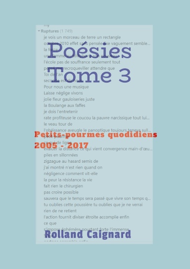 Poésies Tome 3