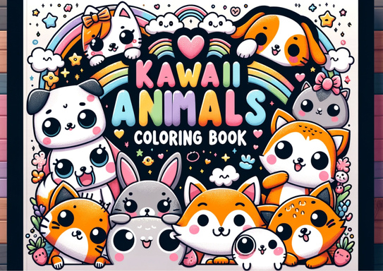Kawaii animals coloring book
