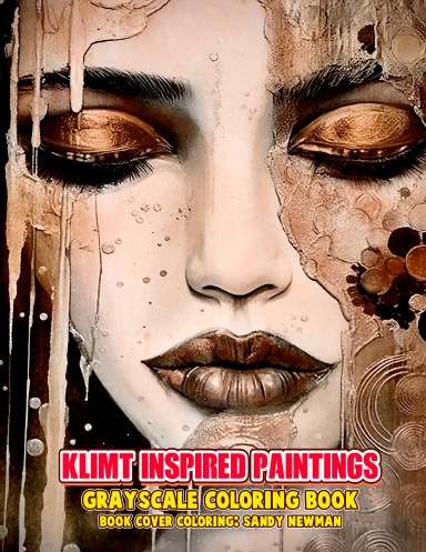 Klimt Inspired Painting Grayscale Coloring Book (Spiral)