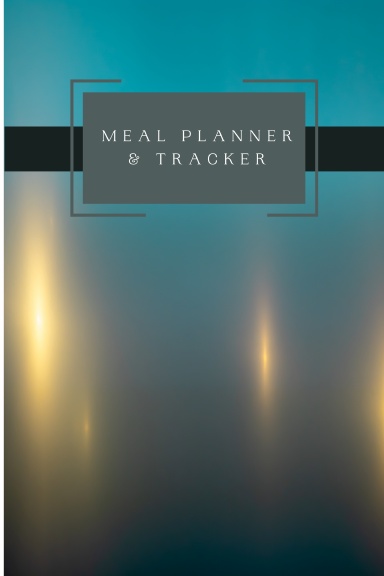 Meal Planner and Tracker |Log for Tracking Meals, Steps, Exercise, Sleep, & Weight loss | 12 Weeks | 6in X 9in - Teal Lights