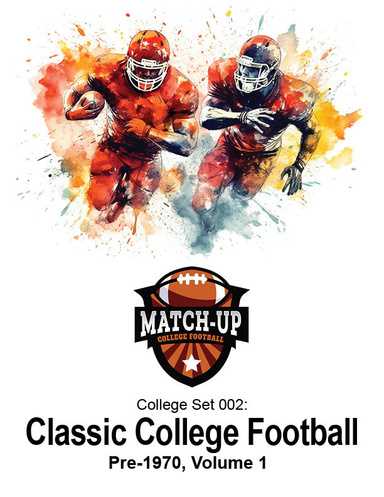 Match-Up College Football Set 002 - Classic College Football, Pre-1970, Vol. I