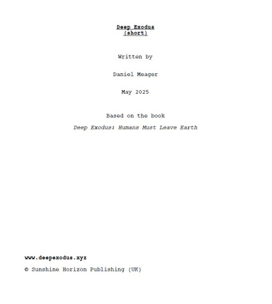 Deep Exodus (Short Screenplay ebook)