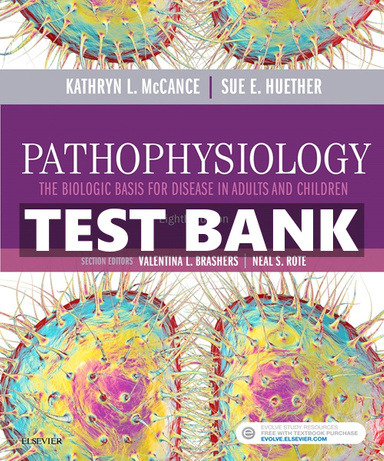 Test Bank for Pathophysiology 8th Edition Mccance