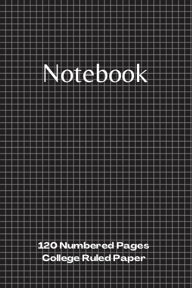 Coil Bound Trade Size College Ruled Notebook with Numbered Pages