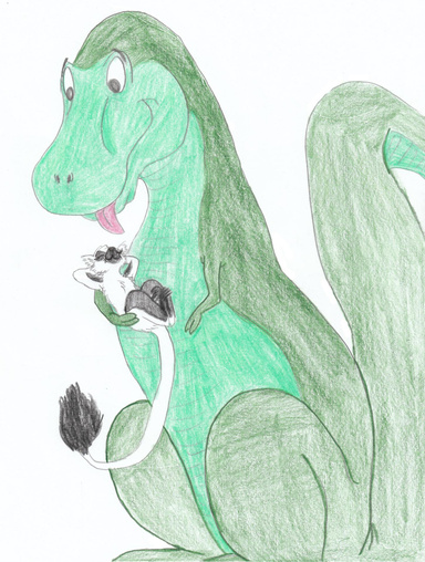 Celina and the Tyrannosaur