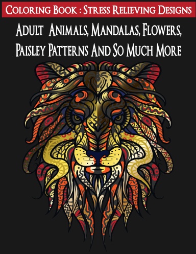Adult Coloring Book Stress Relieving Designs
